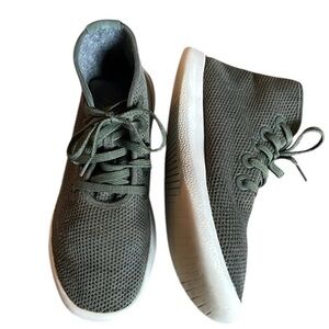 Allbirds Tree Toppers Army Green Sneakers Mens Size 9 High Top Lace up Casual